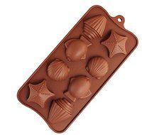 Shell Silicone Mold Chocolate Mould Fish Shape Cake Mold Ice Tray Starfish Cupcake Diy Cake Tools