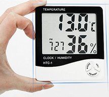 Ikakon Multifunction LCD Screen Digital Indoor Temperature and Humidity Meter with Alarm Clock Hygrometer Hygrothermograph N2