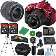 Nikon D5300 Digital SLR - International Version (No Warranty), 18-55mm f/3.5-5.6 DX VR, 2pcs 16GB ZeeTech Memory...