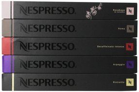 50 Nespresso Capsules - The Best Sellers: Ristretto, Roma, Rosabaya, Arpeggio, Decaffeinato Intenso