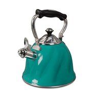 Mr. Coffee Alderton 2.3-Quart Stainless Steel Tea Kettle with Lid, Multi-Size,Green