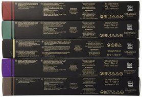 50 NESPRESSO CAPSULES: 10 RISTRETTO, 10 ROMA, 10 ARPEGGIO, 10 FORTISSIO LUNGO, 10 DECAFFEINATO INTENSO