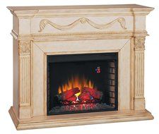 ClassicFlame 28WM184-T408 Gossamer Wall Fireplace Mantel, Antique Ivory (Electric Fireplace Insert sold separately)