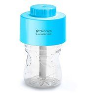 Portable Bottle Cap Air Humidifier with Bottle for Office Home Travel - Blue N2