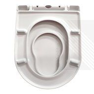 Premium Soft Close White D-Shape Toilet Seat for Young Families | Child Friendly, Very STRONG Seat, Perfect for...