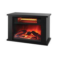 Lifesmart Products ZCFP1014US 750W Mini Fireplace Heater, Black