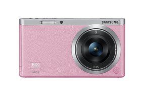 Samsung NX Mini 20.5MP CMOS Smart WiFi &amp; NFC Mirrorless Digital Camera with 9-27mm Lens and 3" Flip Up LCD Touch... N22