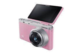 Samsung NX Mini 20.5MP CMOS Smart WiFi &amp; NFC Mirrorless Digital Camera with 9-27mm Lens and 3" Flip Up LCD Touch... N23