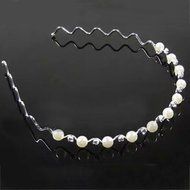 Spritech(TM) Women's Sliver Bling Pure White Pearl Design with Rhinestone Hairband Headband Diamante Hairhoop... N3