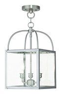 Livex Lighting 4037-91 Milford 3-Light Convertible Chain Hang/Ceiling Mount, Brushed Nickel by Livex Lighting