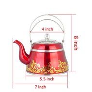 Stainless Steel Artistic Tea Coffee kettle, Capsulated Bottom, Removal Insert Infuser, Fold Down Handle, Colorful... N4