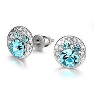 White Gold Topaz Fashion Swarovski Blue Crystal Sahhire Women Gold Filled Earrings Jewelry