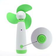 Ellami&reg;2Pcs green Personal Hand-held/Portable Battery Operated Mini Air Fan for Home and Travel N5