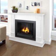 Real Flame Silverton Ventless Gel Fireplace White N4
