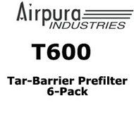 Airpura T600 Tar Barrier Pre-Filters,6/PK