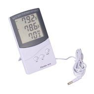 Thermometer Hygrometer Temperature Humidity Digital LCD Meter Clock Indoor Home