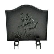 Cast Iron Fireback - Deer 20&quot; H x 17&quot; W N4