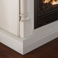 Duluth Forge Full Size Dual Fuel Vent Free Gas Fireplace - 32,000 BTU, Remote Control, Antique White Finish N4