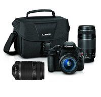 Canon EOS Rebel T5 Digital SLR Camera with EF-S 18-55mm IS II + EF 75-300mm f/4-5.6 III + Canon EF-S 55-250mm...