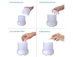 Essential Oil Diffuser, Enegg 300ml Aroma Cool Mist Humidifier Whisper Quiet Timer &amp; 7 Color LED Lights with Auto... N2
