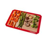 Yontree Silicone Baking Mat Cookie Sheet 2xQuarter Size Brown Base &amp; Red Edge N12