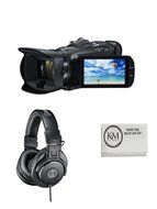 Canon VIXIA HF G40 Camcorder and ATH-M30x Headphones Bundle 1005C002