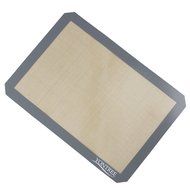 Yontree Silicone Baking Mat Cookie Sheet 2xQuarter Size Brown Base &amp; Red Edge N14