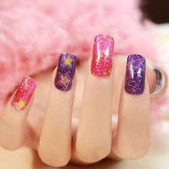 EVTECH(TM) 8 Pcs Colorful Gradient Nail Polish Strips 16 double-ended Nail Decals Strips Nail Art Tips Foils Sticker... N9