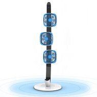 SOGAR Household Electric Fan Remote Control Mute Touch Multifunction Display Timing Three Tower Fan,Blue N2