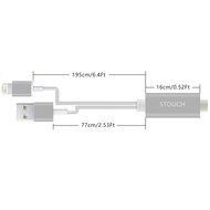 HDMI to iphone, STOUCH 6.6 Ft Lightning MHL To HDMI Cable 1080P HDTV Adapter For iPhone 5 5S 6 6s Plus and iPad...