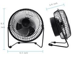 Jhua Rechargeable Mini USB Table Fan Portable Desk Fan Powered by USB/ 18650 Lithium-ion Rechargeable Batteries... N2