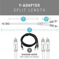 Mediabridge ULTRA Series RCA Y-Adapter (15 Feet) - 1-Male to 2-Male for Digital Audio or Subwoofer - Dual Shielded... N5