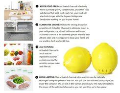 Lemon Shape All Natural Best Activated Charcoal Odor Absorber and Air Purifier Best for Refrigerator (2) N2