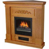 Home Electric Fireplace, w/38&quot; Mantle, Oak finish, Adjustable temperature