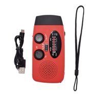 Newcomdigi Emergency Solar Hand Radio, LED Solar Hand Crank Self Powered AM/FM/NOAA Weather Radio, Smart Phone... N2