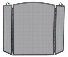 Three-panel, Arched, Large Iron Fire Screen