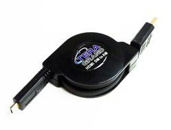 Tera Grand RETH-WH96-BK HDMI A Male to A Male Retractable Cable, 3-Feet