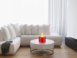Ignis Ventless Bio Ethanol Fireplace Circum Red N2