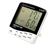 all-sun Digital Alarm Clock Thermo-hygrometer LCD Temperature Moisture Meter with Data Storage Function N5