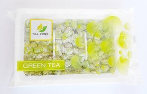 TEA ZONE Mini Mochi Rice Cake Dessert Toppings 10.58 Oz. Bag (Green Tea)