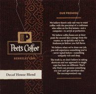 Peet's Coffee Decaf House Blend Single Cup Coffee for Keurig K-Cup Brewers 40 count N3