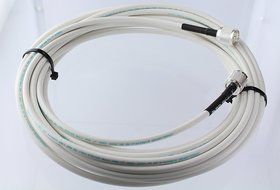 MPD Digital RG8x-W-PL259-65ft VHF Antenna Cable RF CB &amp; AIS Mini-8 Coaxial Jumper Silver Teflon PL-259 65' N7