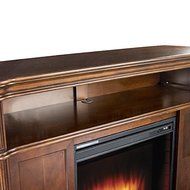 Pleasant Hearth Melton Media Fireplace in Mahogany Finish N8