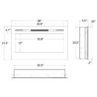 Moda Flame 35 Inch Cynergy Log Built-In Wall Mounted Electric Fireplace N5