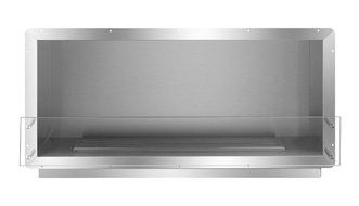 MCM3 52'' Build-in Smokeless Ventless Manual Fireplace,Single-Sided Unit,Silver,W52''xH26''xD14.8'',1.5'&lsquo;T Stainless... N2