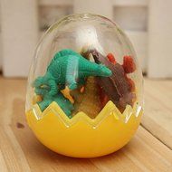 Pink Lizard Novelty Dinosaur Egg Pencil Rubber Eraser Students Office Stationery