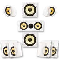Acoustic Audio HD726 7.2 Home Theater Speaker System (White) N7