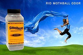 SMELLEZE Natural Moth Ball Odor Remover Deodorizer: 50 lb. Granules Rids Mothball Vapors N2