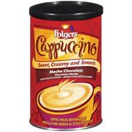 Folgers Cappuccino, Mocha Chocolate Coffee Beverage Mix, 16-Ounces Canisters (Pack of 3)
