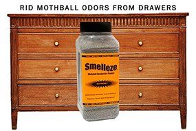 SMELLEZE Natural Moth Ball Odor Remover Deodorizer: 50 lb. Granules Rids Mothball Vapors N4